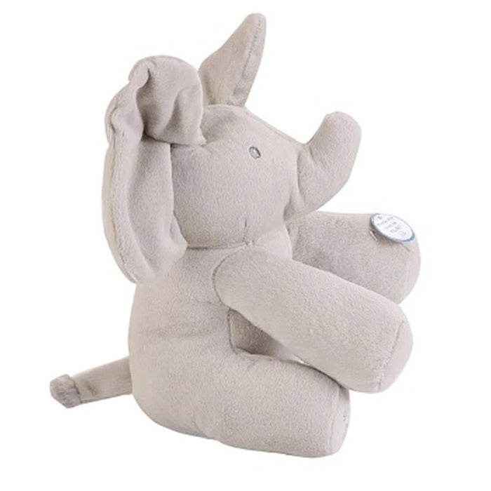 Stuffed & Plush Preschool Toys With English Songs Hide and Seek Elephant and Rabbit Electric Ear Talk for Toddlers Gift(No Box)