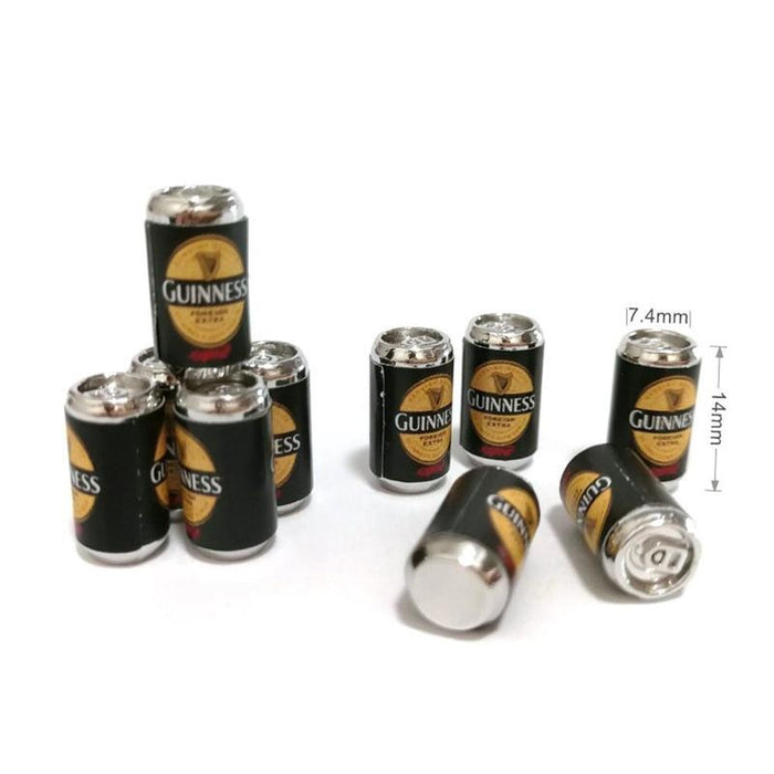 Dollhouse Decoration Simulation Black Green Beer Cans 1:12