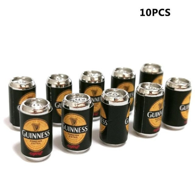 Dollhouse Decoration Simulation Black Green Beer Cans 1:12