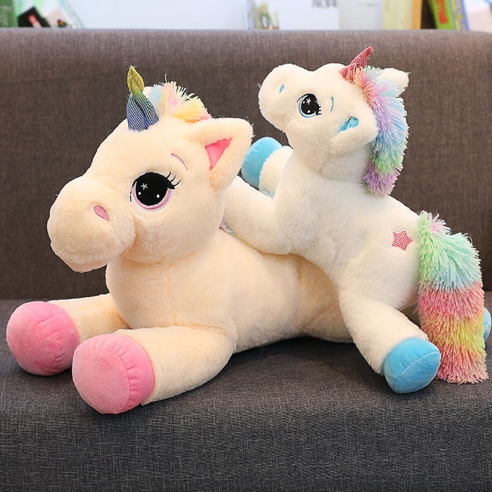 Baby Pillows Soft Stuffed Cartoon Animal Horse Mythical Unicorn Plush Toys Pegasus Dolls New Year Gifts for Children Kids
