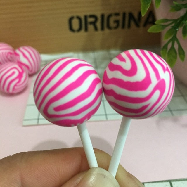 Clay Swirl Lollipop, Round Lollipop, Clay Candy for Crafts Making Toy