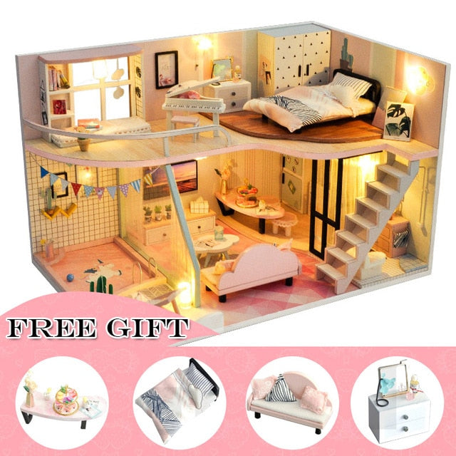 CUTEBEE DIY Doll House Wooden Doll Houses