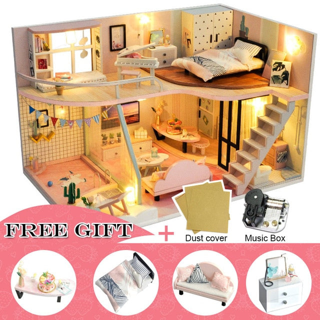 CUTEBEE DIY Doll House Wooden Doll Houses