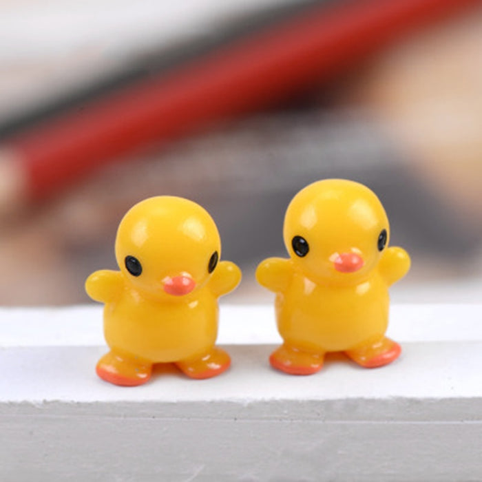 1 Piece Cute Small Yellow Duck Quaker Farm Model Miniature