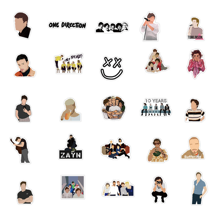 10/50/100PCS One Direction Sticker