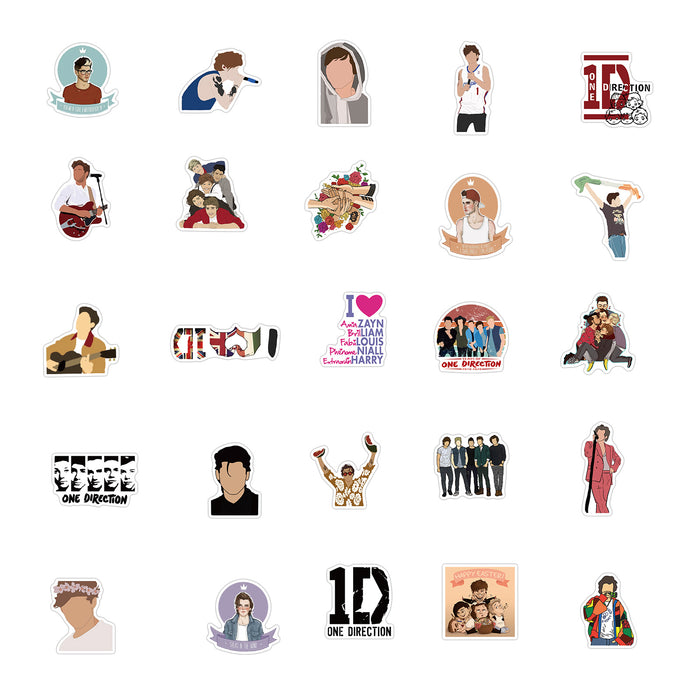 10/50/100PCS One Direction Sticker