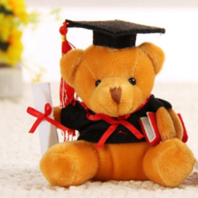 Kawaii Teddy Bear 9cm Lovely Dr. Bear Plush Toy For Children Stuffed Soft Animal Dolls Graduation Gifts For Kids Girls Boy