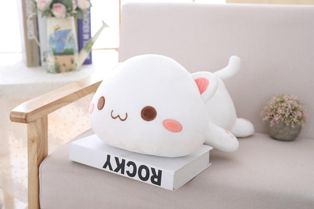 Stuffed Cute Cats Doll Lovely Animal Pillow 35/50/ 60cm Kawaii Lying Cat Plush Toys Soft Cartoon Cushion Kid Christmas Gift