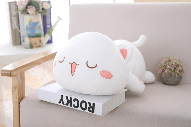 Stuffed Cute Cats Doll Lovely Animal Pillow 35/50/ 60cm Kawaii Lying Cat Plush Toys Soft Cartoon Cushion Kid Christmas Gift