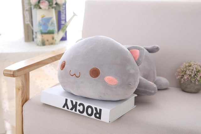 Stuffed Cute Cats Doll Lovely Animal Pillow 35/50/ 60cm Kawaii Lying Cat Plush Toys Soft Cartoon Cushion Kid Christmas Gift