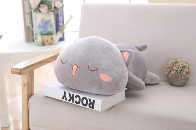 Stuffed Cute Cats Doll Lovely Animal Pillow 35/50/ 60cm Kawaii Lying Cat Plush Toys Soft Cartoon Cushion Kid Christmas Gift