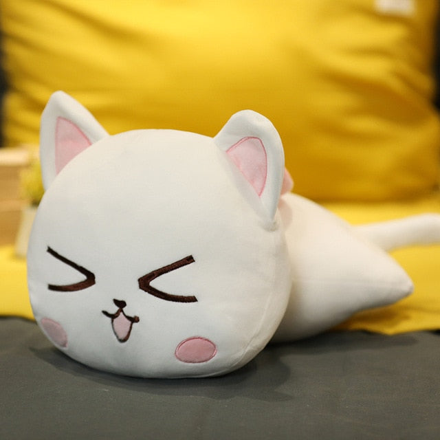 Stuffed Cute Cats Doll Lovely Animal Pillow 35/50/ 60cm Kawaii Lying Cat Plush Toys Soft Cartoon Cushion Kid Christmas Gift