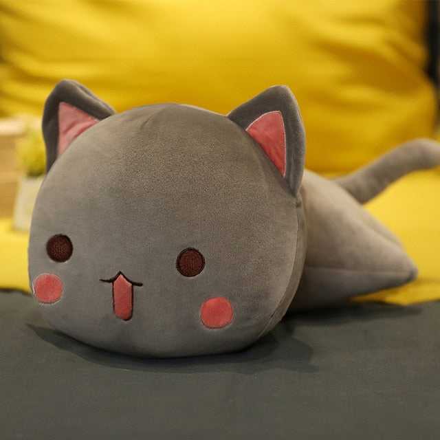 Stuffed Cute Cats Doll Lovely Animal Pillow 35/50/ 60cm Kawaii Lying Cat Plush Toys Soft Cartoon Cushion Kid Christmas Gift