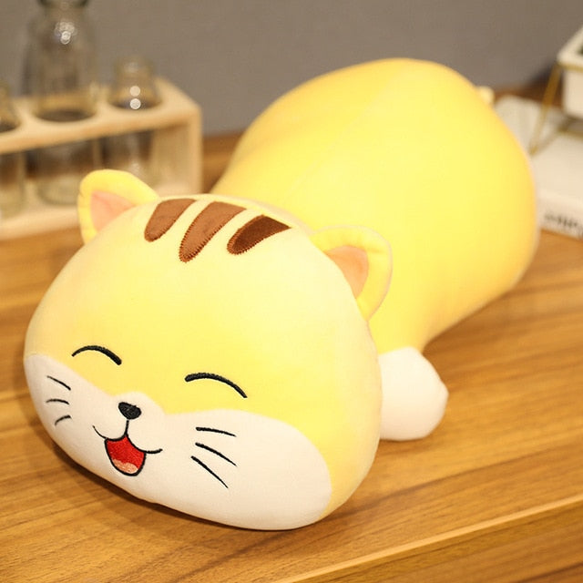 Stuffed Cute Cats Doll Lovely Animal Pillow 35/50/ 60cm Kawaii Lying Cat Plush Toys Soft Cartoon Cushion Kid Christmas Gift