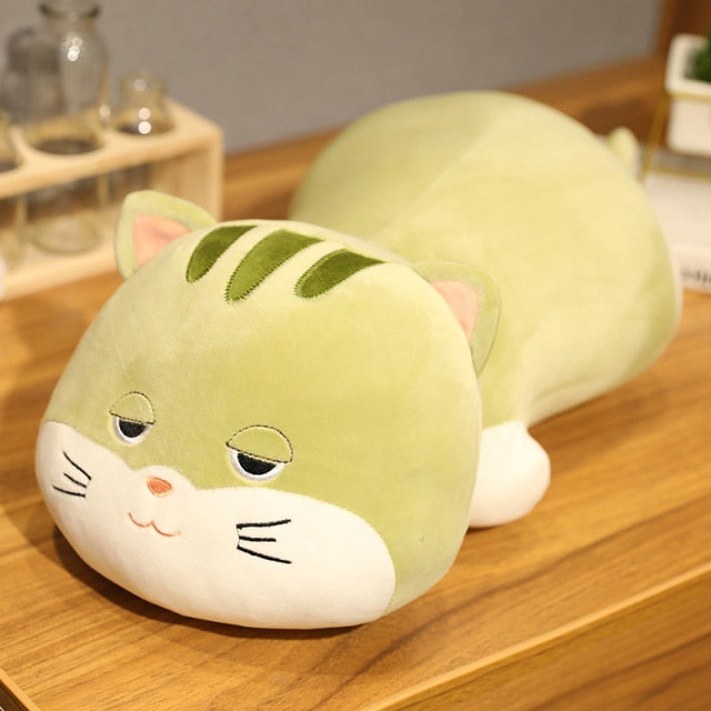 Stuffed Cute Cats Doll Lovely Animal Pillow 35/50/ 60cm Kawaii Lying Cat Plush Toys Soft Cartoon Cushion Kid Christmas Gift