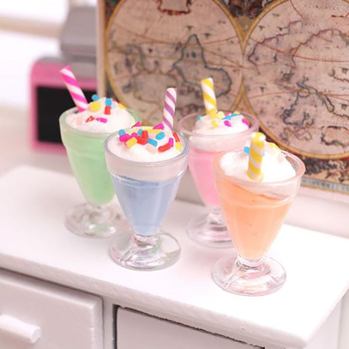 Miniature Mini Drink Ice Cream Cups Model 1pc Pretend Play Mini Food Doll Accessories Fit Play House Toy Dollhouse