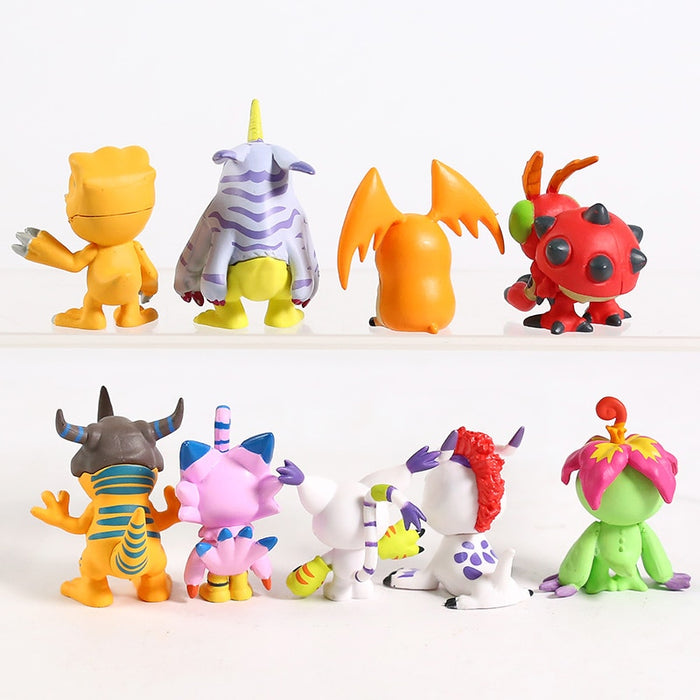 9pcs/set Decoration Toys Palmon Gomamon Patamon Tailmon Digimon Adventure Agumon Gabumon Figures Dolls