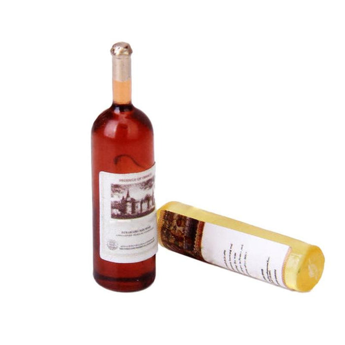 6pcs Mini Simulation Resin Wine Bottle 1/12