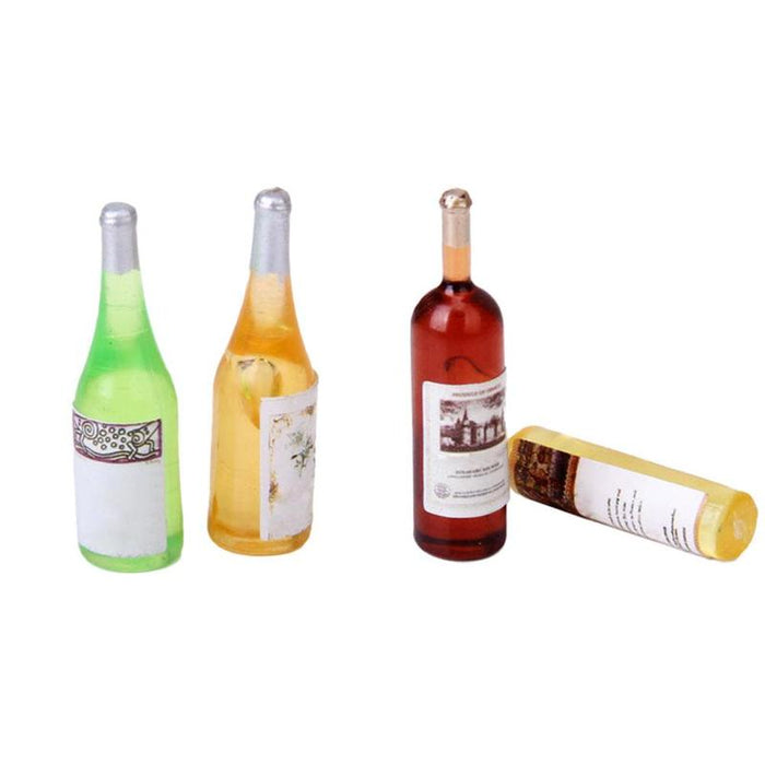 6pcs Mini Simulation Resin Wine Bottle 1/12