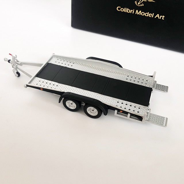 1/43 Metal Trailer Trailing Plate Alloy Trailer Model Car Scene