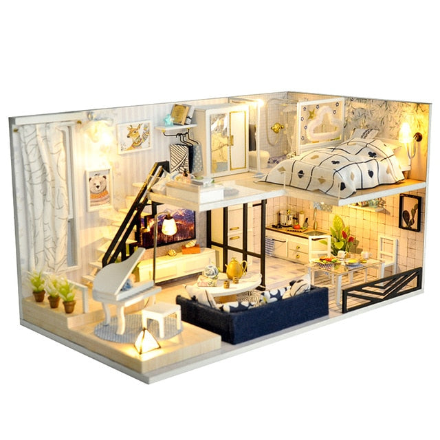 Cutebee DIY DollHouse Kit Wooden Doll Houses TD16