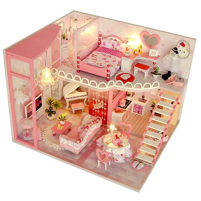 Cutebee DIY DollHouse Kit Wooden Doll Houses TD16