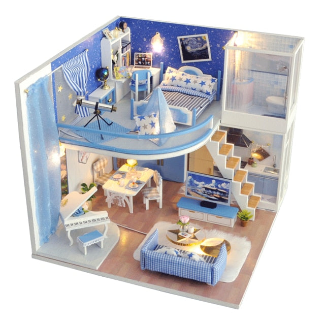 Cutebee DIY DollHouse Kit Wooden Doll Houses TD16