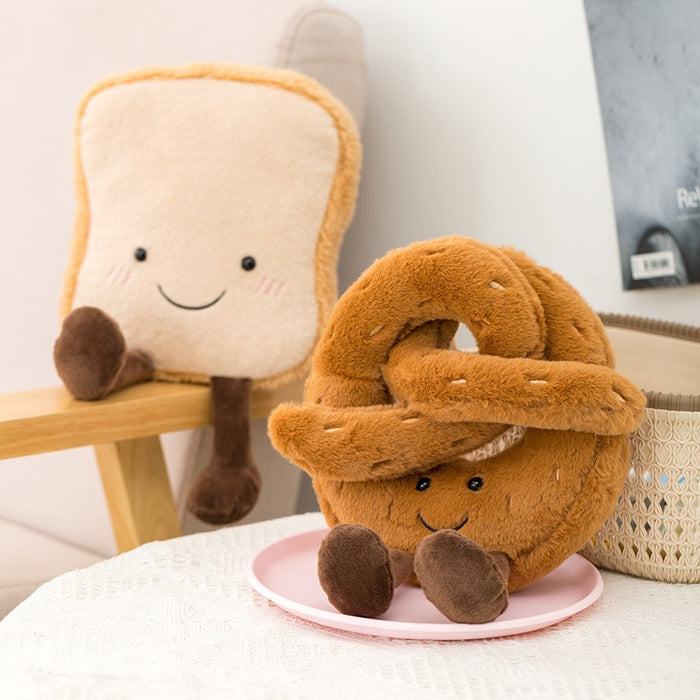 Bread Pretzel Croissant Baguette Toy Bread Soft Doll Kids Toys Cute Plush Toast Stuffed Food  Birthday  Gift