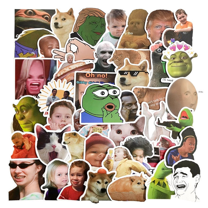 10/50pcs/set Web Celebrity Memes Stickers