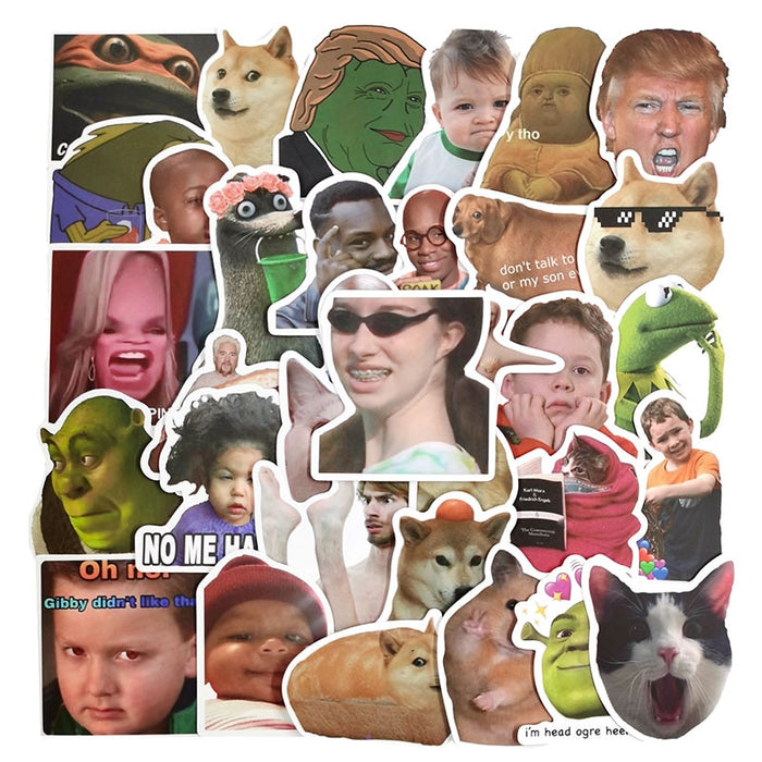 10/50pcs/set Web Celebrity Memes Stickers