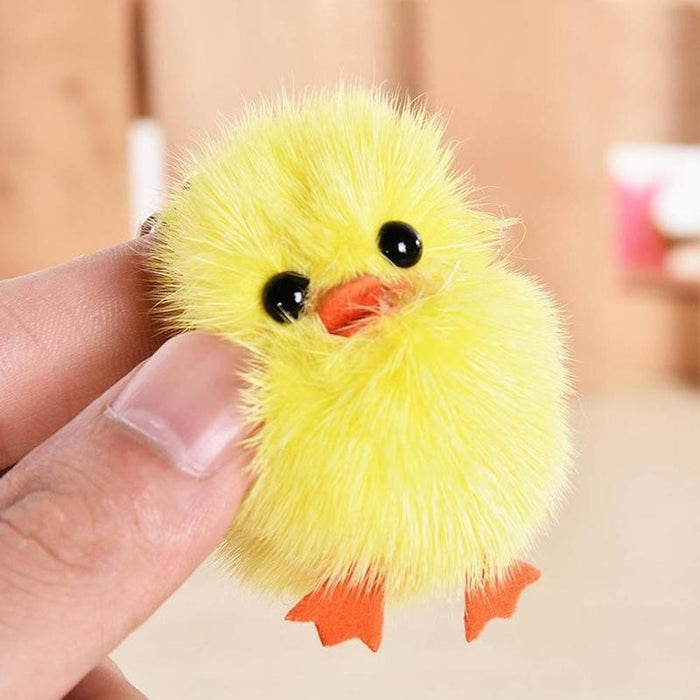 Chick Pendant Keychain Soft Stuffed Plush Toys 1pcs Keychain Creative Mini Chick Cute Chick Doll Ornament Animal Model Kids Gift