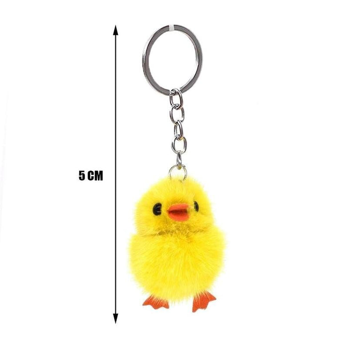 Chick Pendant Keychain Soft Stuffed Plush Toys 1pcs Keychain Creative Mini Chick Cute Chick Doll Ornament Animal Model Kids Gift