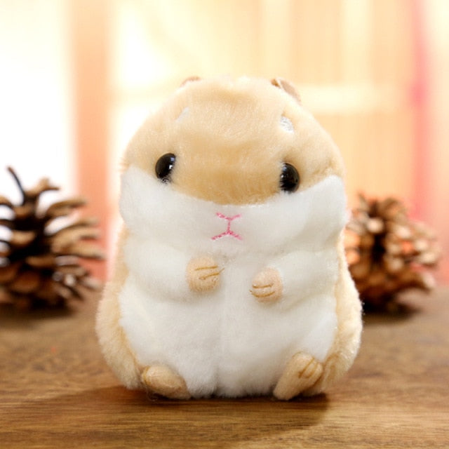 Kawaii Bag Backpack Pendant Keychain Stuffed Animals 10cm Cute Plush Toys Kids Toys for Children Girl Birthday Gift Hamster Doll