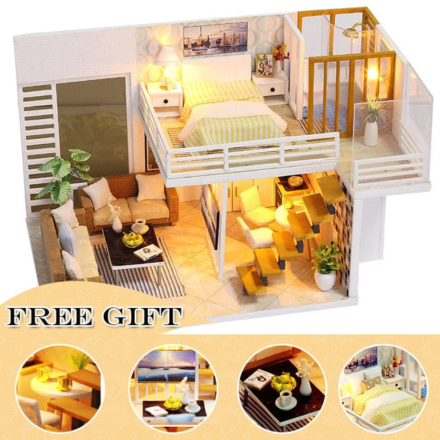 CUTEBEE DIY Dollhouse kit Wooden Doll House TD32