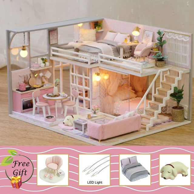 CUTEBEE DIY Dollhouse kit Wooden Doll House TD32