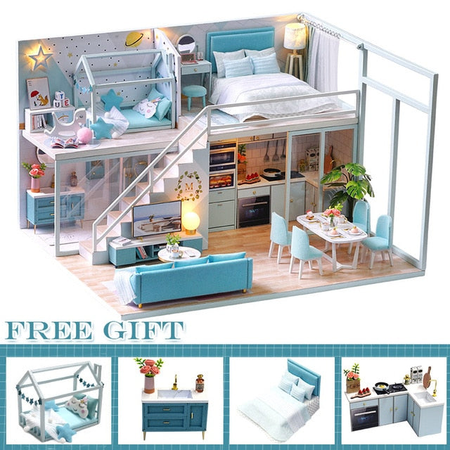 CUTEBEE DIY Dollhouse kit Wooden Doll House TD32