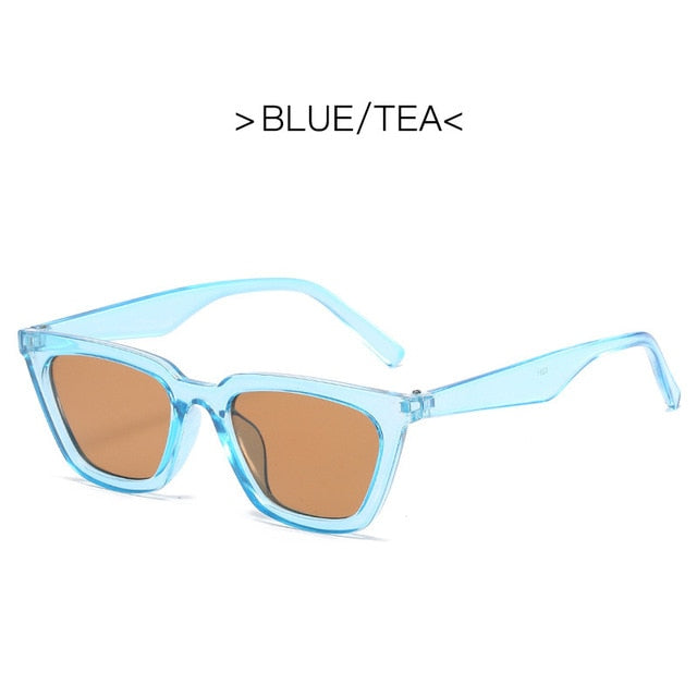 Women Fashion Luxury Small Frame UV400 Sun Shades Glasses Vintage Cat Eye Sunglasses Sexy Female