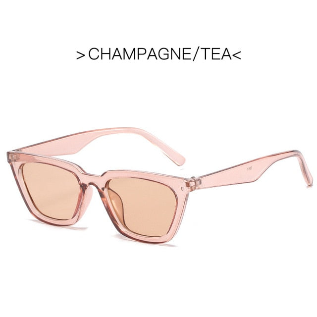 Women Fashion Luxury Small Frame UV400 Sun Shades Glasses Vintage Cat Eye Sunglasses Sexy Female