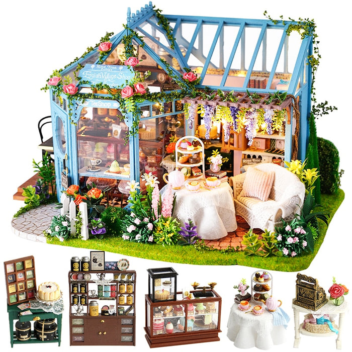 CUTEBEE DIY Dollhouse Kit Wooden Doll House