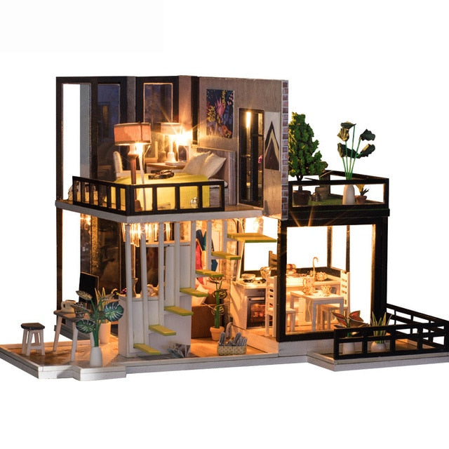 CUTEBEE DIY Dollhouse Kit Wooden Doll House