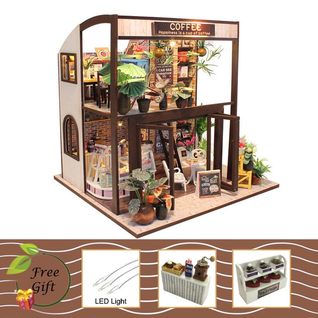 CUTEBEE DIY Dollhouse Kit Wooden Doll House