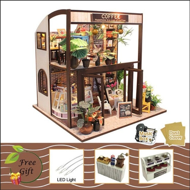 CUTEBEE DIY Dollhouse Kit Wooden Doll House