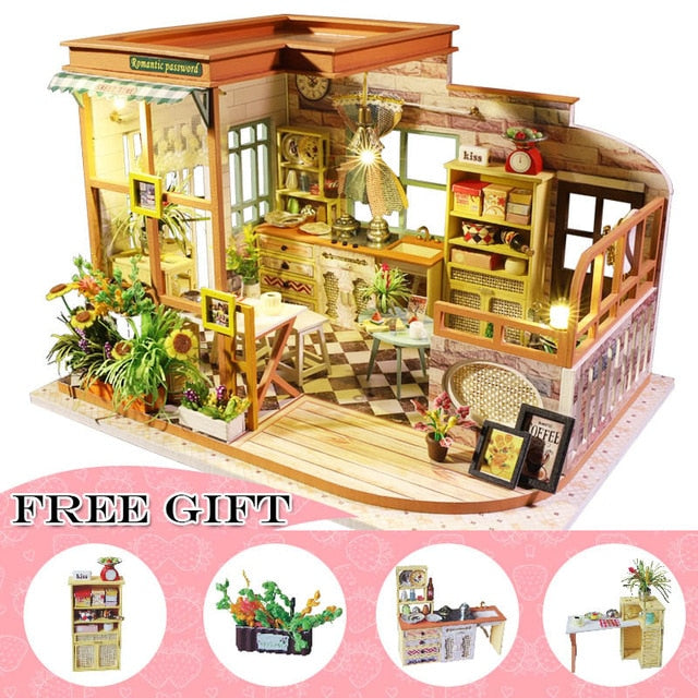 CUTEBEE DIY Dollhouse Kit Wooden Doll House