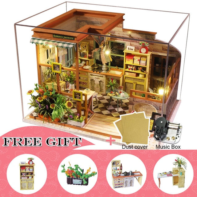 CUTEBEE DIY Dollhouse Kit Wooden Doll House