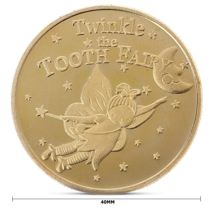 Tooth Fairy Gold Plated Commemorative Coin Creative Kids Tooth Change Gifts Physical Metal Coin Crypto Coin Decor Collection