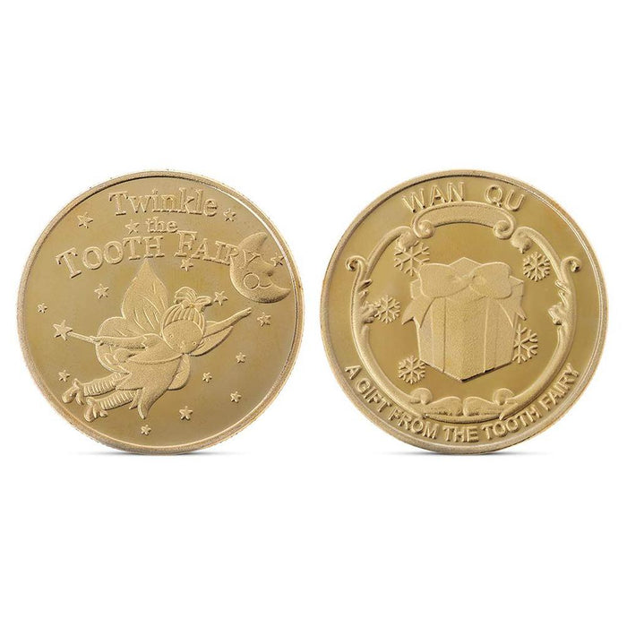 Tooth Fairy Gold Plated Commemorative Coin Creative Kids Tooth Change Gifts Physical Metal Coin Crypto Coin Decor Collection