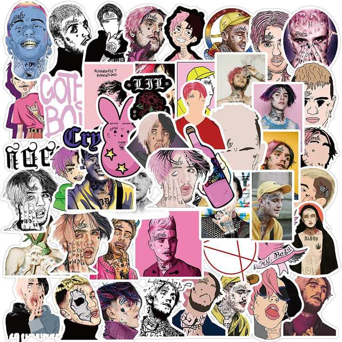 50PCS Hot Rapper Lil Peep Stickers