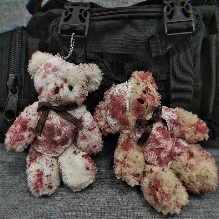 Keychain Stuffed Plush Doll Bag Pendant Ins The Injured Bear Plush Toys  Gloomy Bear So Cool Gift For Cool Girl Boy