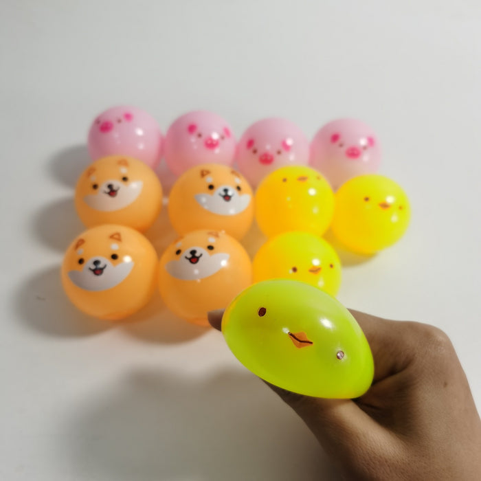 Globbles Balls Sticky Ball Corgi Chicken Pig Decompression Adult Kids Toys 4pcs/lot Sticky Wall Balls Anti Stress Globbels