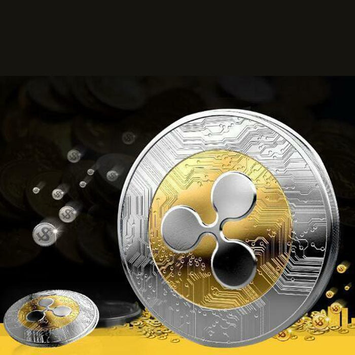 Best 1Pcs Plated Ripple Coin XRP CRYPTO Commemorative Ripple XRP Collectors Coin Craft Souvenirs Gift